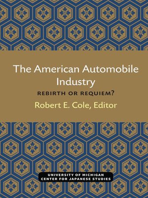 cover image of American Automobile Industry